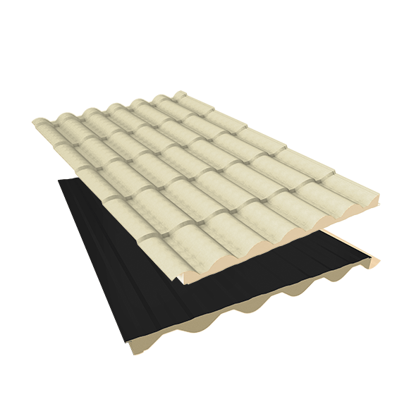 Isotelha Colonial Térmica Sanduíche Marfim com Forro Preto – Núcleo em PIR 40mm