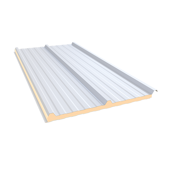 Telha Trapezoidal Confort Térmica COM FORRO Branco Neve - Núcleo em PIR 20 mm